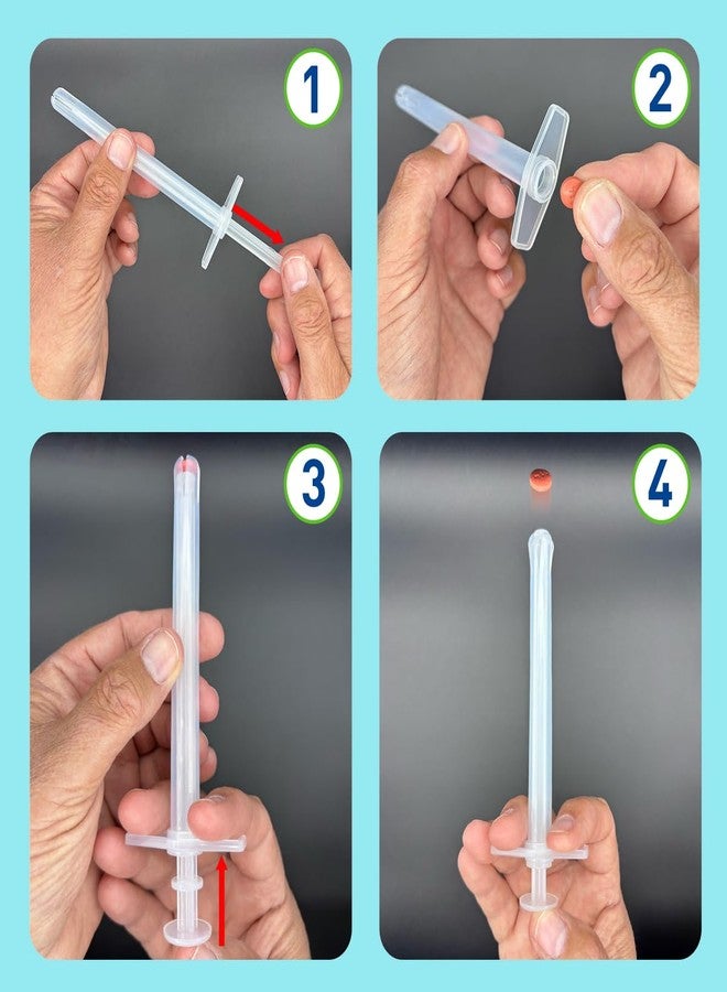 EZY DOSE Pet Pill Shooter for Dogs & Cats, Easy Tablet Dispenser and Syringe, Safe Oral Medication Tool, Soft Tip for Comfort, Reusable Pet Medicine Applicator for Small and Large Pets - Image 5